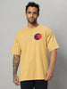 Ego Trip Drop shoulder Round Neck Lite Yellow Color t- shirt
