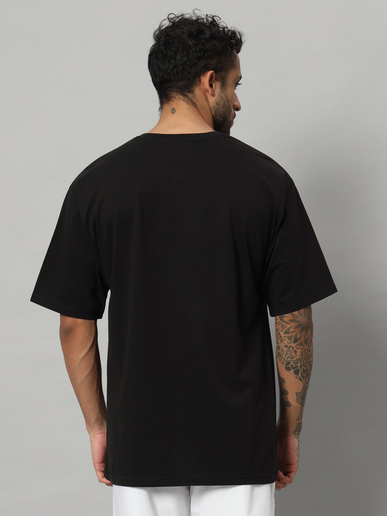 Ego Trip Drop shoulder Round Neck Black Color t- shirt