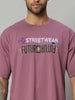 Ego Trip Drop shoulder Round Neck Purple Color t- shirt