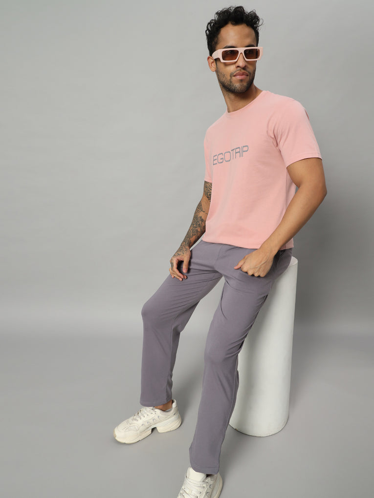 Ego Trip Round Neck Peach Color T-shirt