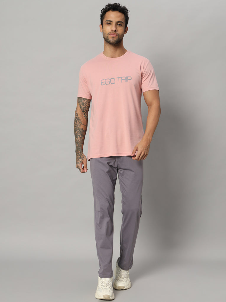 Ego Trip Round Neck Peach Color T-shirt