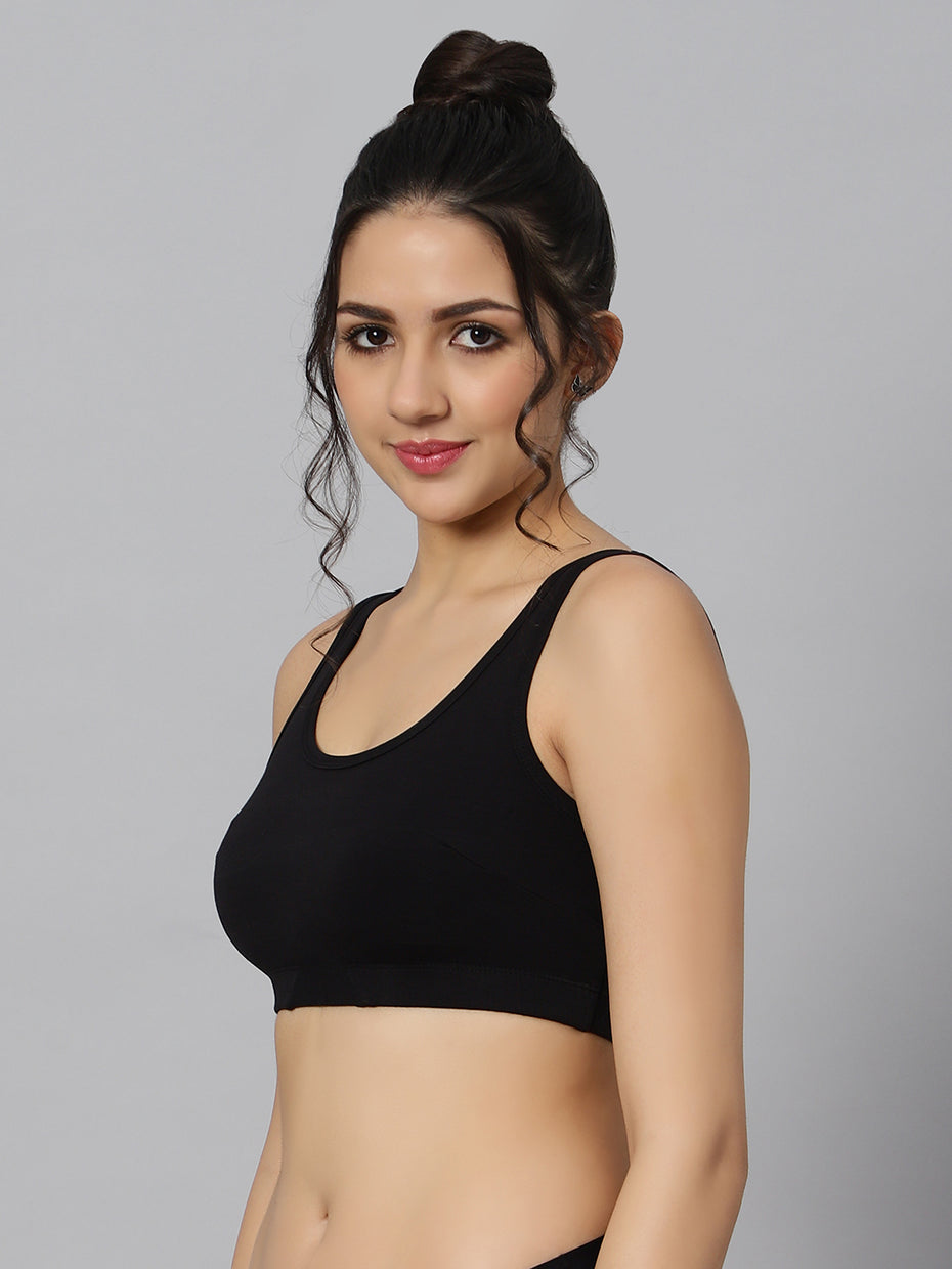 Buy STARTING TO EXERCISE BLUE SPORTS BRA for Women Online in India