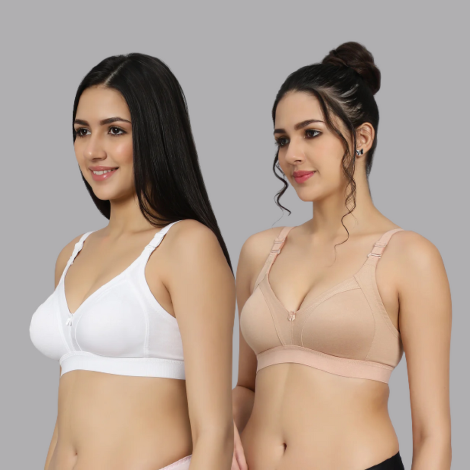 Buy Trylo Lush Woman Non Padded Full Cup Bra - White Online