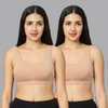 BlueNixie online Slip On Medium Impact Sports Bra Combo set of 2 Skin Color-