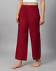 Bluenixie Maroon color Rayon Fabric Palazzos