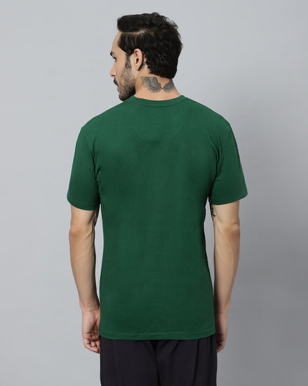 Back-look-Men-Model-wearing-Ego-Trip-V-Neck-half-sleeve-t-shirt